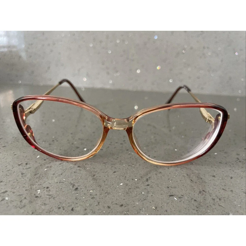 Gloria Vanderbilt 746 Zyloware 265 Gold & Pink Floral Eyeglass Frames Only